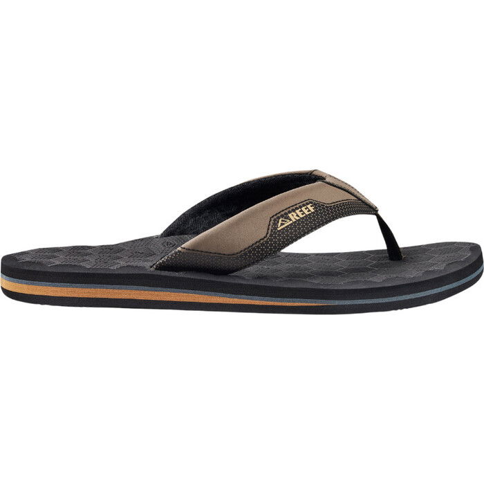 2024 Reef Mens The Ripper Flip Flop Sandals CI8647 - Black / Tan